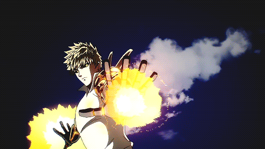 Image result for one punch man genos gif