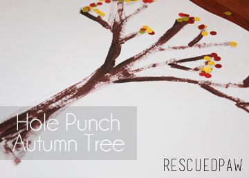 Hole Punch Autumn Tree {CRAFT TUTORIAL} #fall #kids