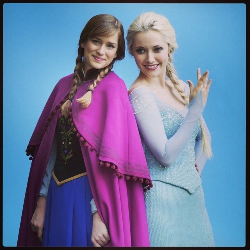 Frozen’s Anna and Elsa are ready for their close-up! Behind the scenes on TV Guide Magazine’s cover shoot with Once Upon a Time’s Elizabeth Lail and Georgina Haig for this week’s Returning Favorites issue. Photo by Geraldine Agoncillo.