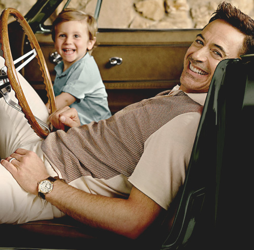  Robert Downey Jr and his son, Exton, for Vanity Fair 