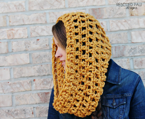 Over sized Mustard Crochet Scarf :: Easy Crochet