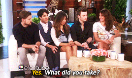 Chris, Lea, Chord, and More on the Ellen Show Tumblr_nl3q5wcdle1ty90xko4_400