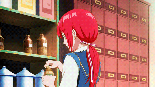 Red haired girl anime