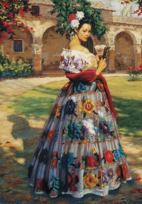Traditional mexican dancer dress costume