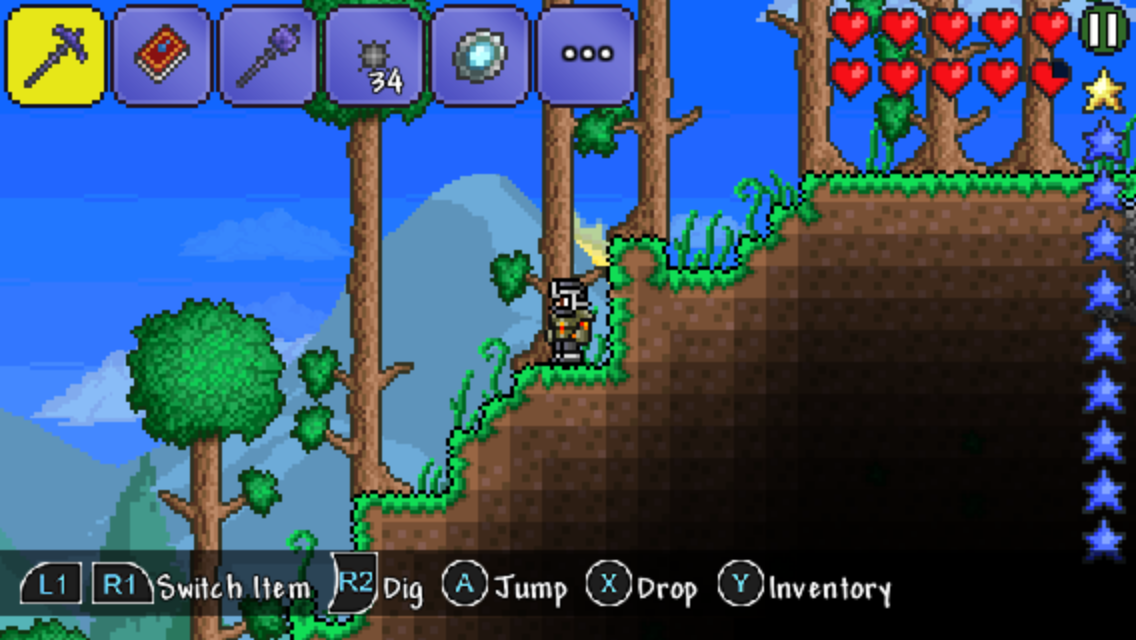 Terraria Apple TV games with MFi controller review screenshot