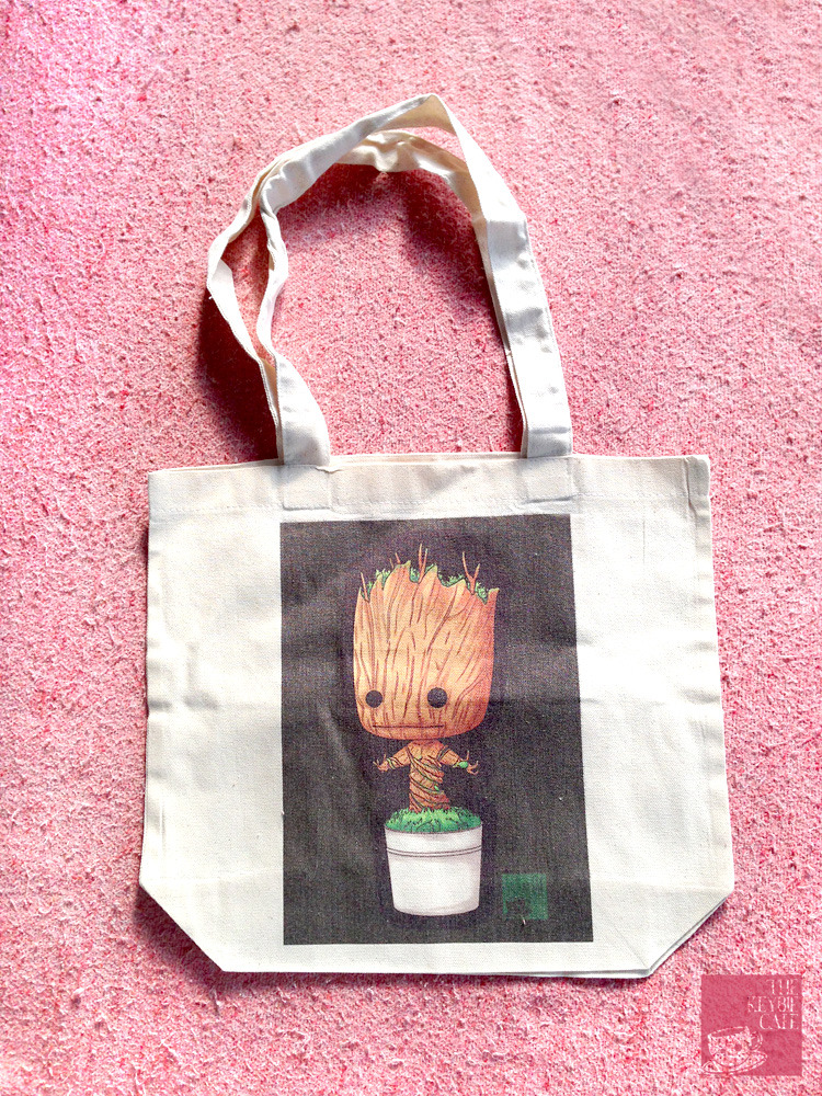 Grab this Potted Groot tote bag at the Keybie Cafe!