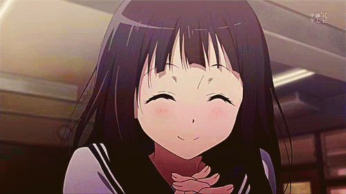 Resultado de imagem para cute anime girl smile gif
