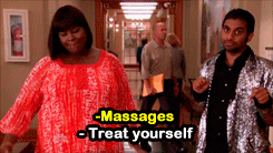 Image result for parks and rec massage gifs