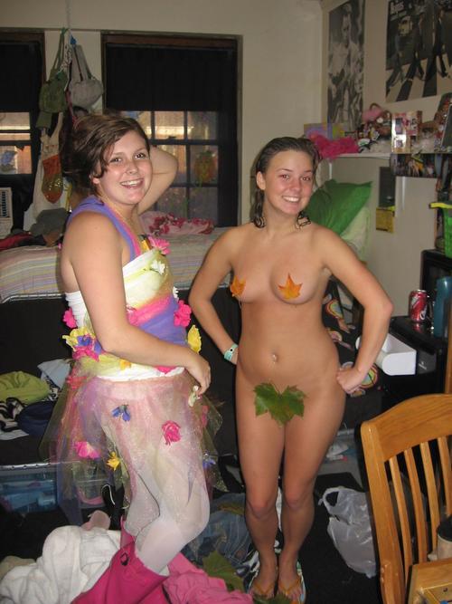 Naked nude halloween costume